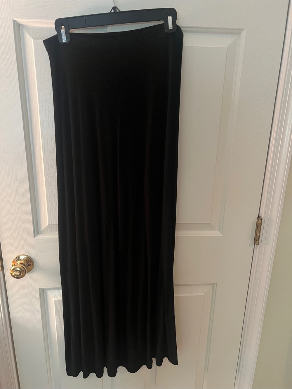 Matty M Black Maxi Skirt with Elastic Waist
